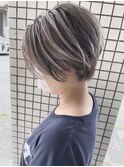 バレイヤージュ/ハイライト/ダブルカラー/ケアブリーチ/ボブ