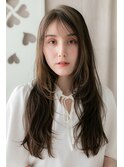 ミストバング立体感レイヤーカットエアリーロングY大宮20代30代