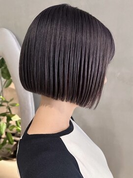 ハウ 心斎橋(how) 20代30代ミニボブココアブラウン小顔美肌ストレート丸み