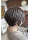 大人ショートボブ30代40代50代60代◎白髪染め透明感カラー☆