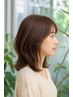 【人気No.1！】小顔カット+髪質改善カラー+Aujuトリートメント￥13750⇒