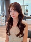やわらか質感レイヤー|セミロング×ナチュラルブラウン