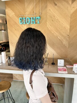 エイト 沖縄豊崎店(EIGHT toyosaki) 【EIGHT豊崎】お客様スタイル_毛先にネイビーブルー