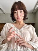 ボブパーマ　ボブレイヤー　くせ毛風パーマ　ショートパーマ