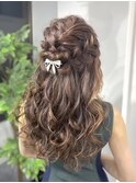 【ヘアセットサロンfrst LABO】ふわふわ編み込みハーフ♪
