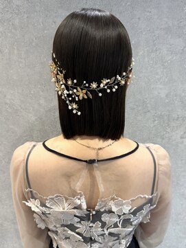 ラミエバイメルト 下北沢(lamie by melt) 花田/結婚式ヘアセットお呼ばれヘアヘアアレンジ下北沢前髪ボブ