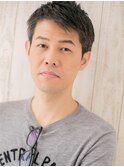 ブラック短髪ビジネスフェードスタイルZ南越谷!