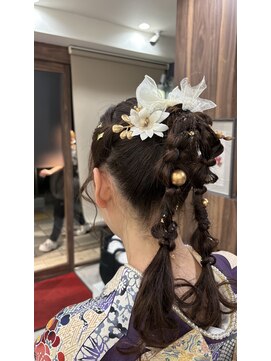 タカ 田町店(TAKA) 成人式ヘア　編みおろし