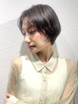 カバーヘア ブリス 北浦和(COVER HAIR bliss)&nbsp;オリーブグレー/クールショート丸みショート透明感カラーp北浦和