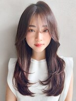 アグノス 青山(Agnos) うるツヤ艶感斜めバングエアリーカールミルクティーブロンド