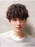 原宿シャドウパーマ無造作パーマラウンドマッシュウルフ刈り上げ