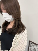 ヘアガーデン ティアラ(Hair Garden TIARA)&nbsp;顔周りカット韓国風ヘアオリーブカラーひし形美シルエット