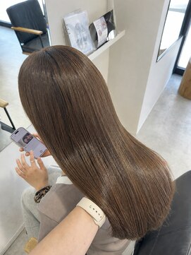 ビューバイネオリーブ 用賀店(Beau'r by neolive) ミディアムハッシュカットグレージュデザインカラー［用賀］