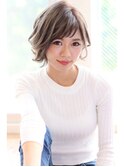 【EIGHT金沢】外ハネ×ショートバング×ミルクティーカラー 1