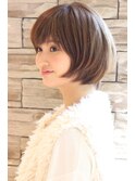 【30代40代50代】丸みが綺麗なマッシュボブ
