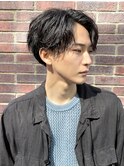 センターパートニュアンスパーマツイストスパイラルパーマ