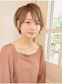 前髪長め大人小顔ショート30代40代50代　藤沢