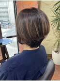 【前下がりボブ/ハンサムショート/ヌーディーカラー】中山実