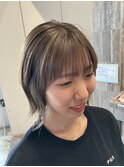 ハイライト外ハネbob