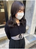 【松本咲花】暗髪ラベンダーグレージュ/就活カラー/秋冬カラー
