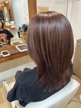 牛若丸ジャパン(Japan) 髪質改善カラー、ピンクブラウン
