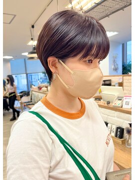 ソソ(soso) 【soso 伊勢田】丸みショート×ブラウン【横浜/ブリーチ】