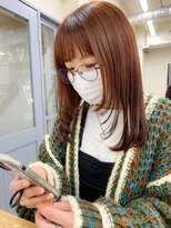 オレンジブラウンカラー×レイヤーカット