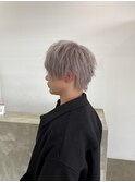 ミルクティーカラー10代20代30代メンズカットハイトーン