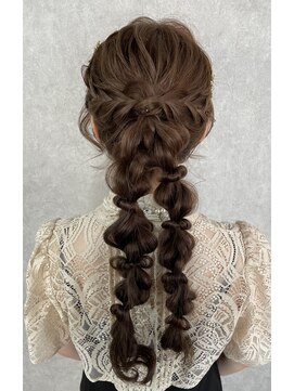 リブレ(Rebre) ふわふわツイン編み下ろしポニーテール☆☆