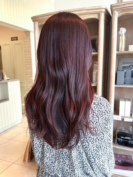 オブジェ シエル(obje't ciel) 【obje’t ciel】ブラウンレッド/ゆるふわロング【山口紗季】