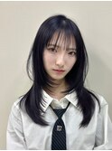 韓国風/レイヤー/小顔/前髪カット/髪質改善/グレージュ/透明感