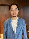メンズカット×センターパート×ニュアンスパーマ20代30代◎