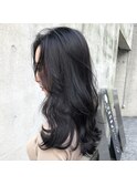 【泓田】大人かわいいくびれ黒髪レイヤーカット韓国ヘア