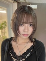 アドネ プライム(adne prime)&nbsp;姫カットレイヤー/マロンベージュ/クラゲヘアー/くすみベージュ