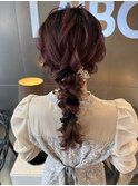 編みおろしヘアセット