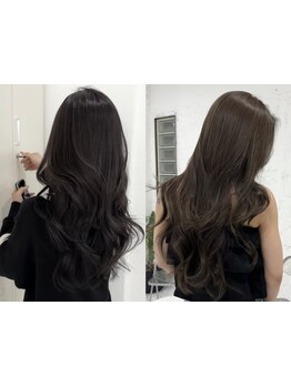 【暗めも明るめも◎】韓国カラーで色落ちまで可愛いを表現◎自慢のブリーチなしダブルカラーで幅広く対応！