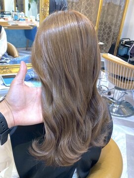 ロンドリゼル 札幌(Lond RiseL) ミディアムレイヤーカット/マロンベージュ/顔周り/前髪/札幌