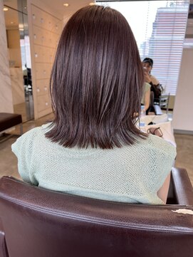 20代30代ボブ/ミディアムレイヤー／グレージュ/透明感/天神/大名