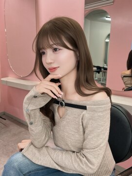 ボタン シブヤ(VOTAN SHIBUYA) 【MISAKI】ミディアムレイヤー/ショコラブラウン/顔まわりカット