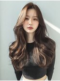 韓国ハッシュカット×カーテンバングベージュカラー【高崎】