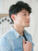 モッズヘア メン 南越谷南口店(mod's hair men) ツーブロックカジュアル波巻きパーマ黒髪ショートa南越谷