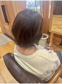 パーマで外ハネくびれボブ