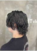 (北谷) 男らしさも色気も。メンズウルフ×パーマ！