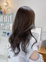 ヘアー アイス カンナ(HAIR ICI Canna) ロングレイヤーで透明感のあるオリーブグレージュカラー