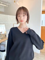 サンドイエナ 横浜店(sand yena)&nbsp;くびレイヤーボブルフネビージュ小顔ワンレンこなれミディ