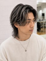 オラ ボーテ(Aura Beaute)&nbsp;アップバング センターパート ブリーチメッシュ ハイライト