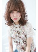【大阪 天王寺】ひし形シルエット外ハネボブ×グレージュ☆