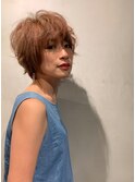 ☆動きと透明感☆パステルカラーショートスタイル