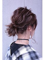 ヘアサロンエム 渋谷店(HAIR SALON M)&nbsp;外ハネボブ　アッシュブラウン　ネオウルフ　デザインカラー