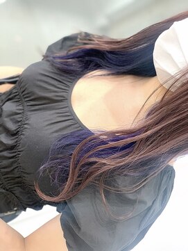 カフネ(KAHUNE) ピンクベージュ×ビビットパープル